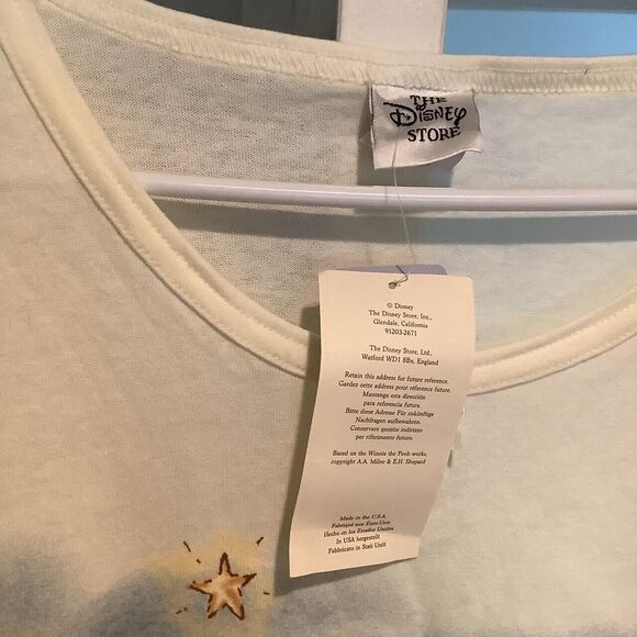 Deadstock brand new toy tags Pooh Piglet Vintage 90s Disney T-Shirt on size fits - Picture 6 of 7